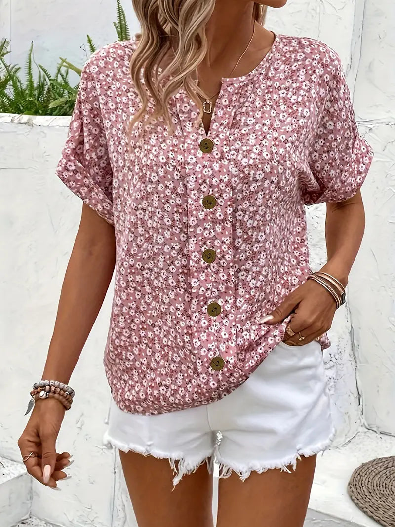 Bridget - Floral Drop Shoulder Top