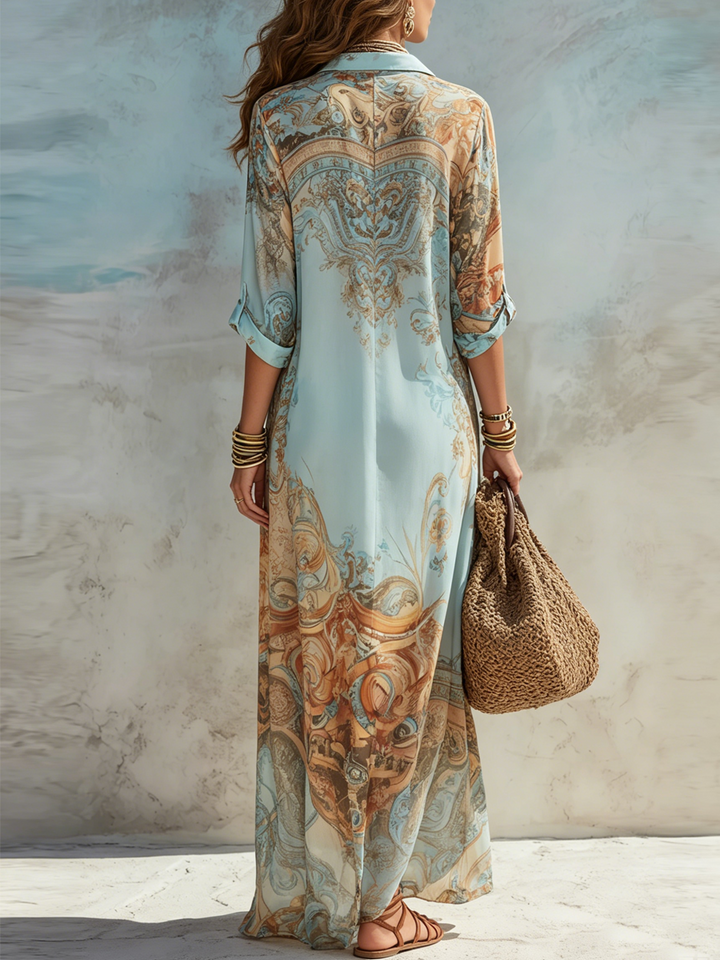 Nora - Printed Chiffon Midi Dress