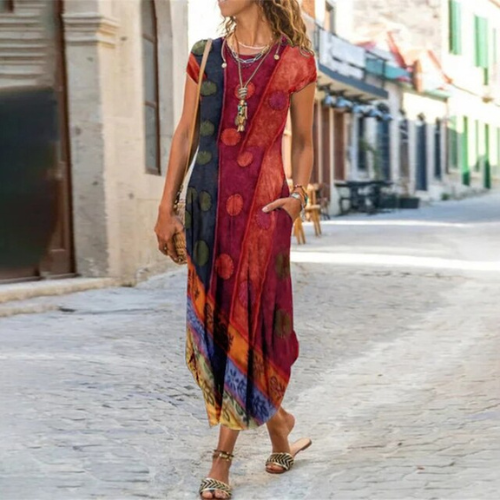 Caroline - Floral Off-Shoulder Maxi Dress