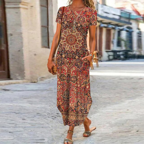 Caroline - Floral Off-Shoulder Maxi Dress