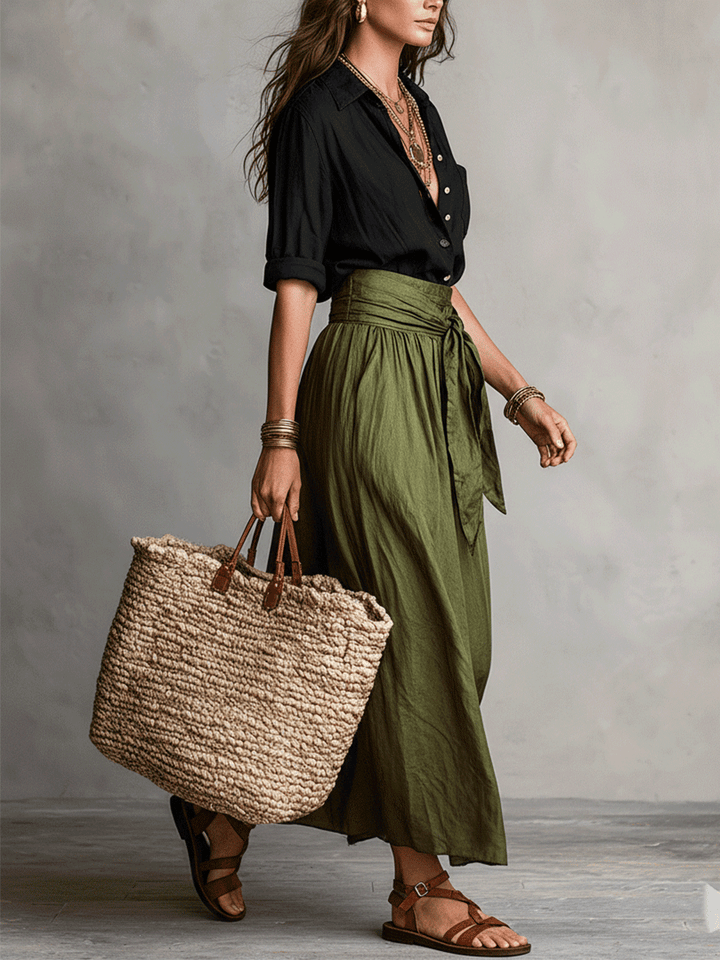 Matilda – Colour-Block Shirt & Trouser Set