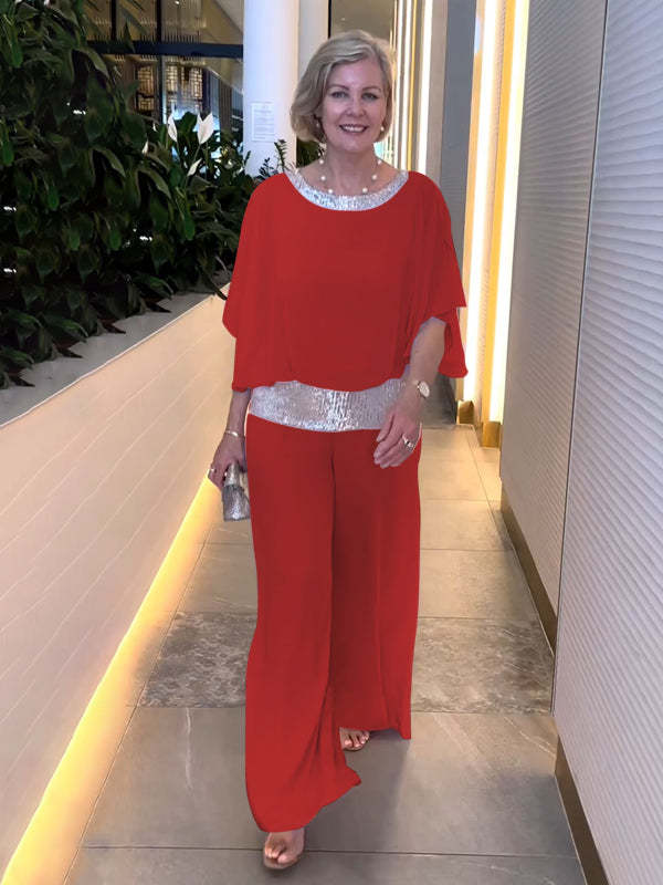 Sienna - Two-Piece Sequin Chiffon Set