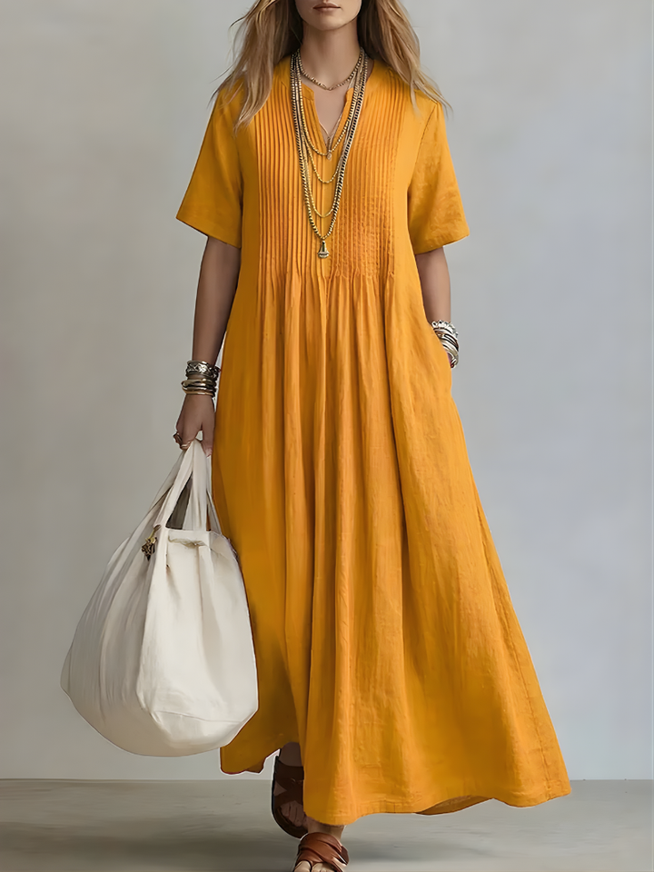 Soleil – V-Neck Maxi Dress