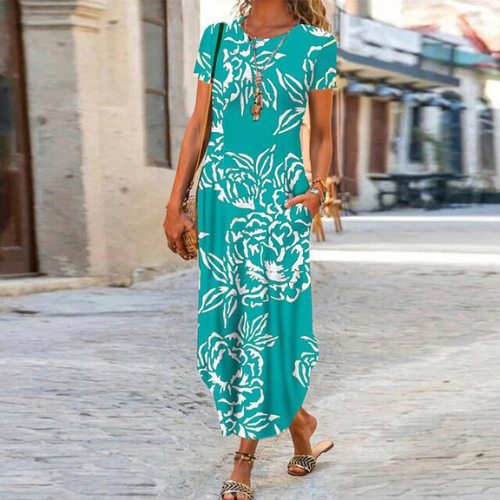 Caroline - Floral Off-Shoulder Maxi Dress
