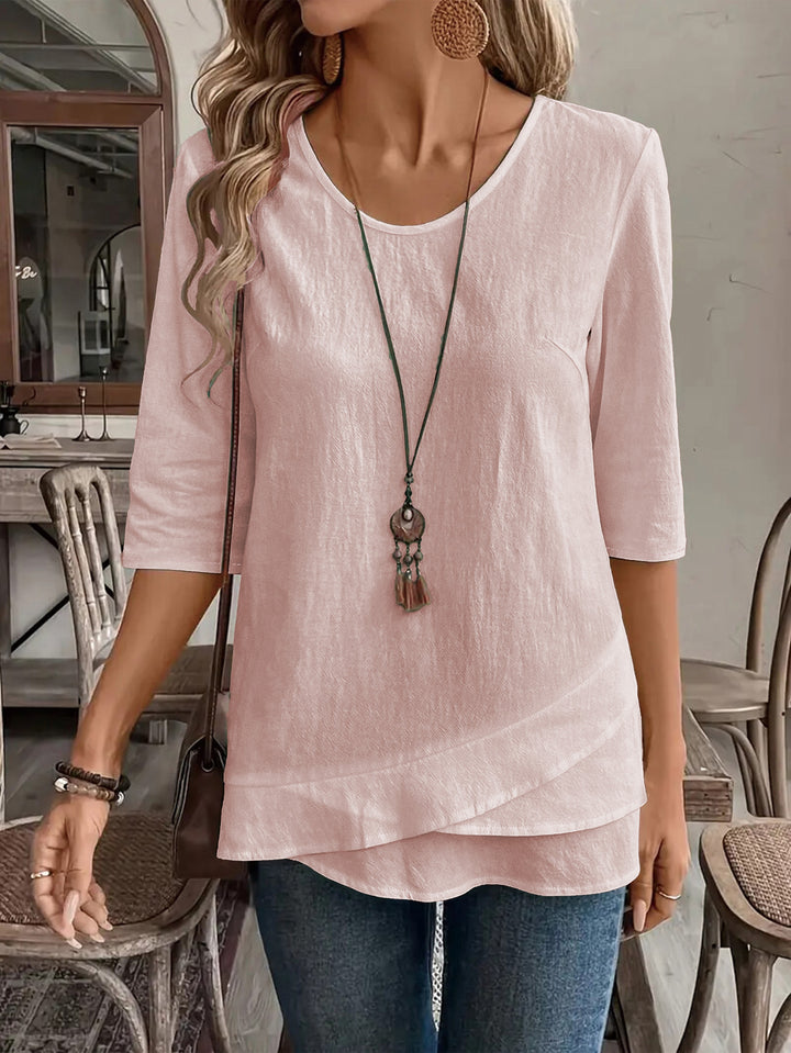 Aoife - V-Neck Petal Sleeve Top