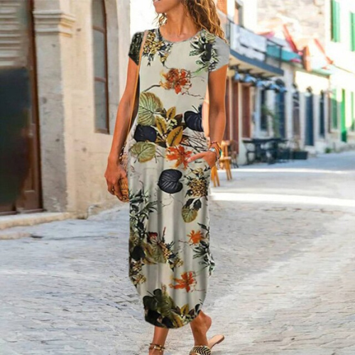 Caroline - Floral Off-Shoulder Maxi Dress