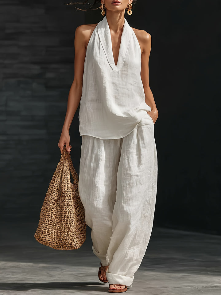 Sorcha - Sleeveless Vest & Wide-Leg Trouser Set