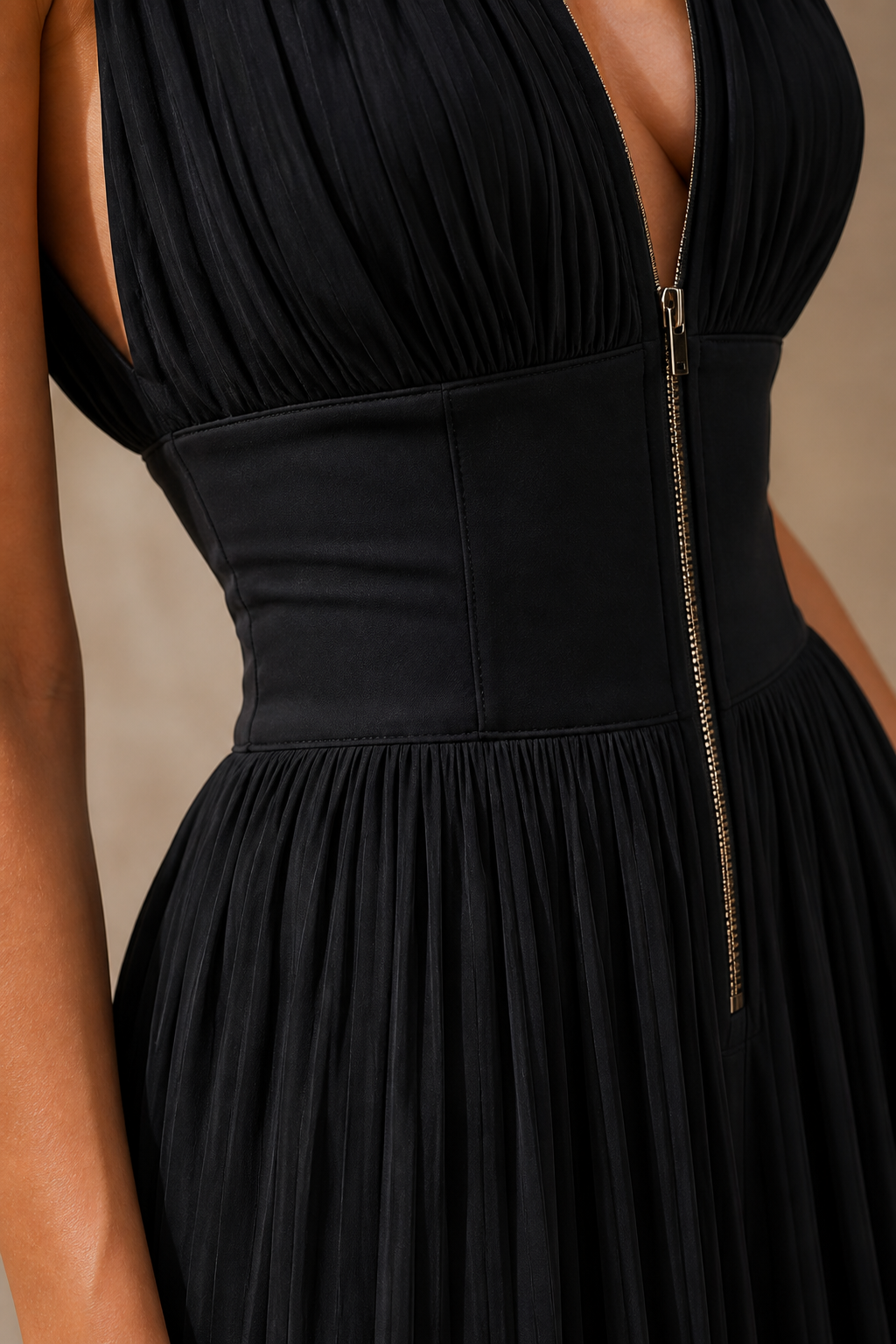 Villa - Pleated Wide-Leg Jumpsuit