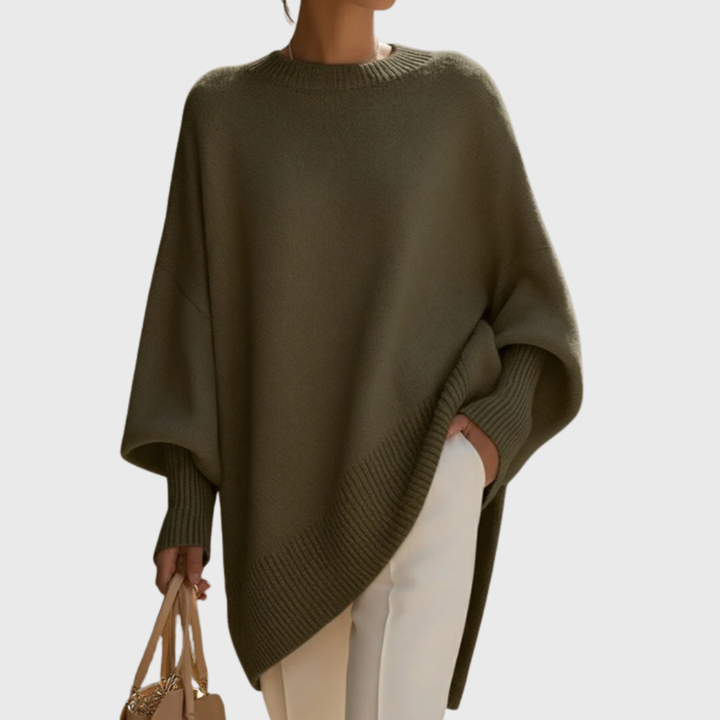 Oversized Poncho Knit Pullover