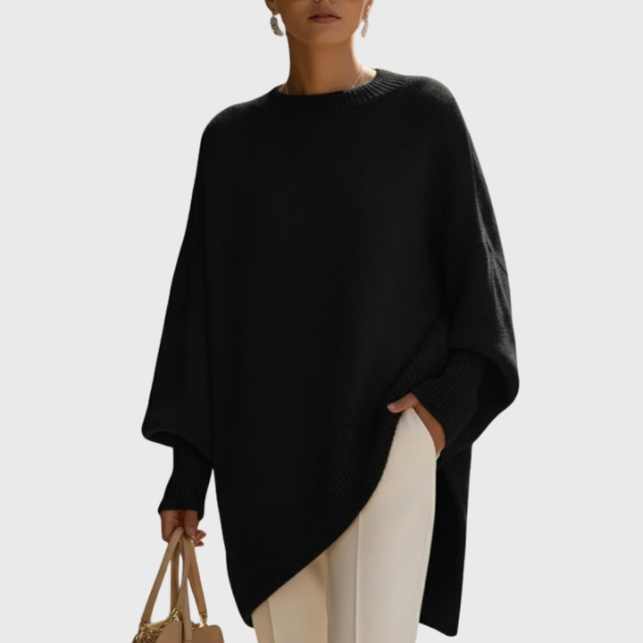 Oversized Poncho Knit Pullover