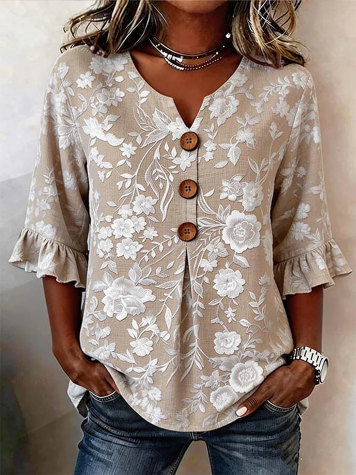 Emma - Chiffon Button-Up Blouse