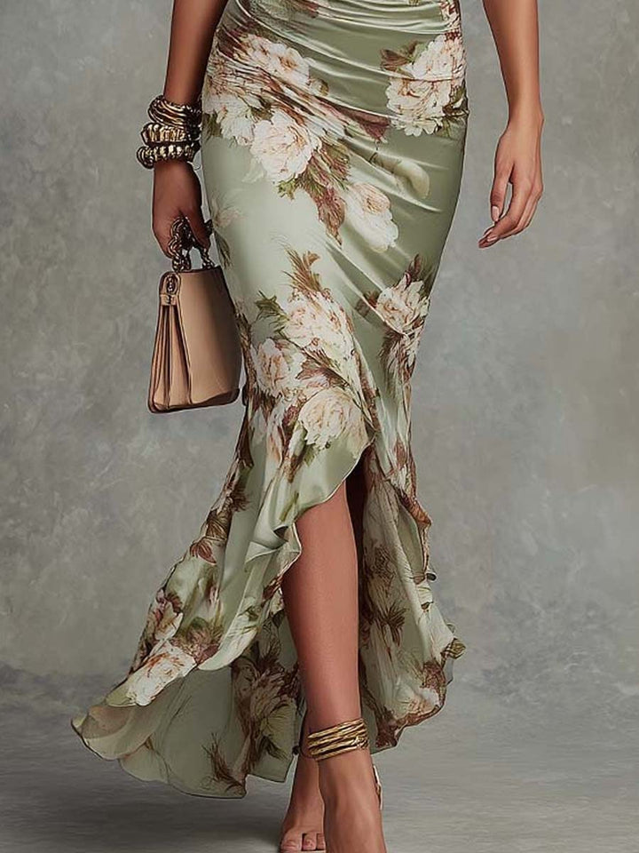 Osyra – Fitted Print Midi Dress