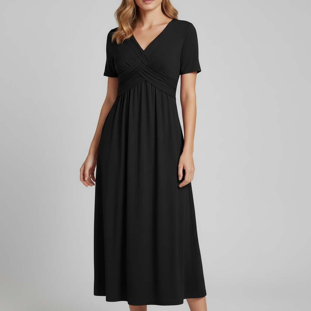 Elara Crossover Midi Dress