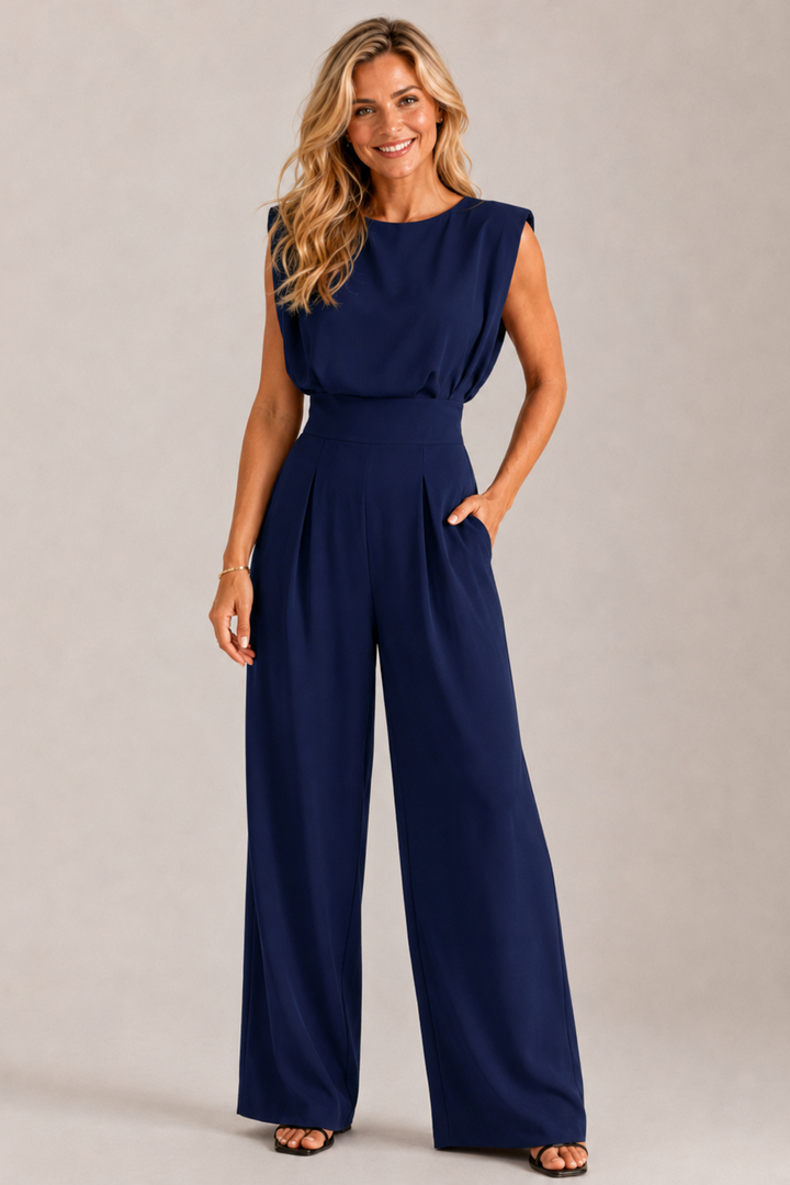 Leontien - Sleeveless Straight-Leg Jumpsuit