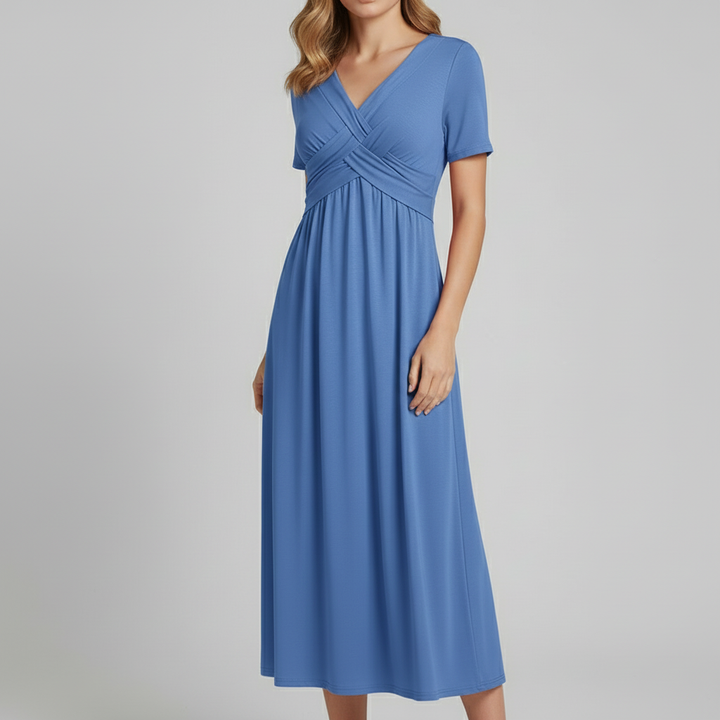 Elara Crossover Midi Dress