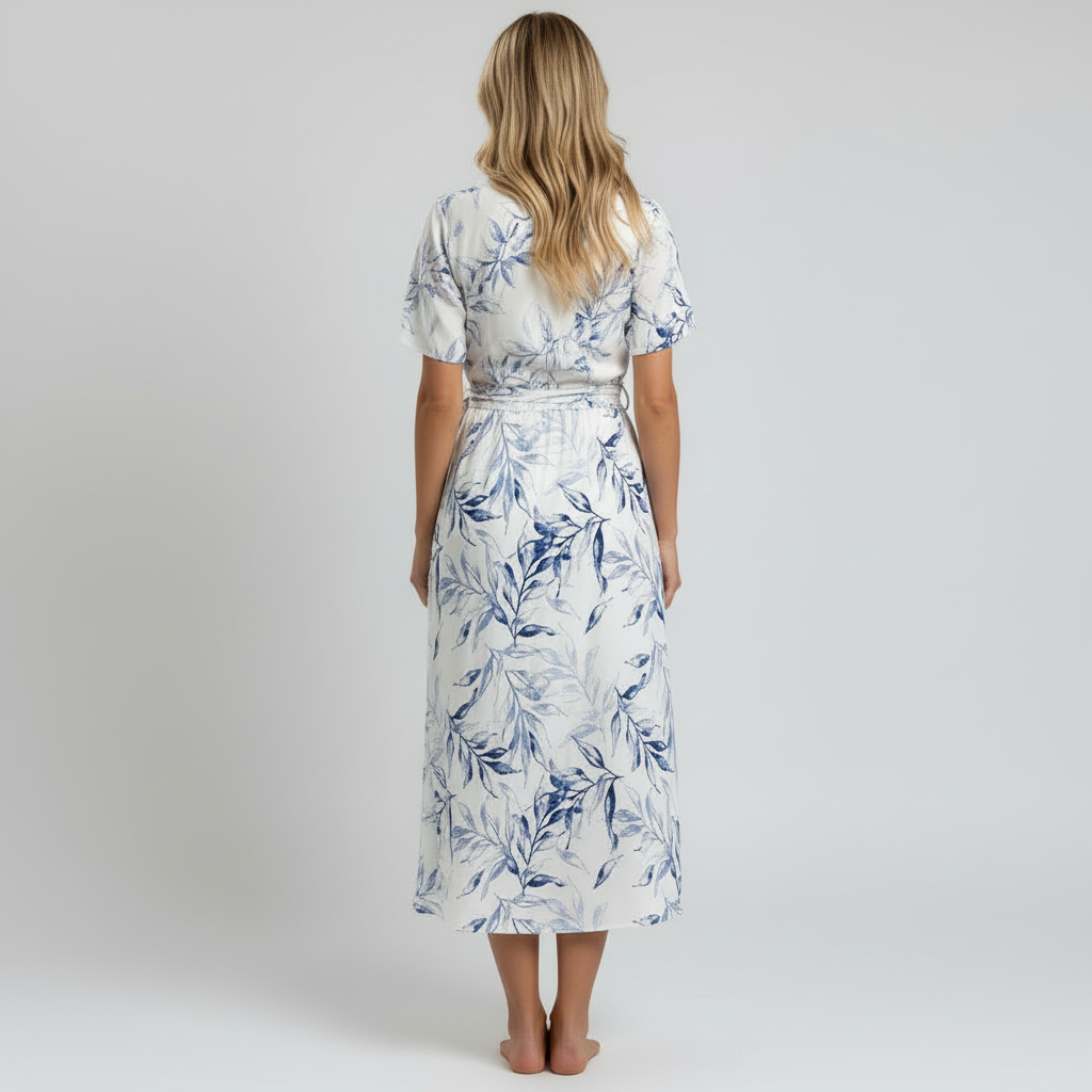 Azure Botanical Dress