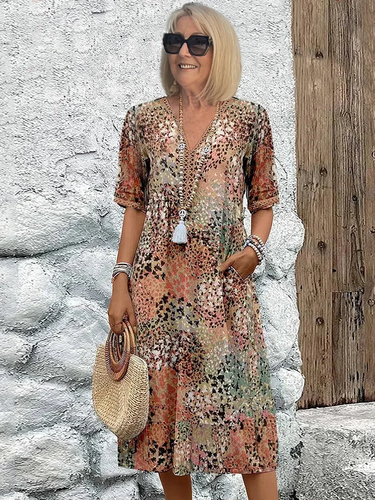 Roisin - Animal Print Midi Dress