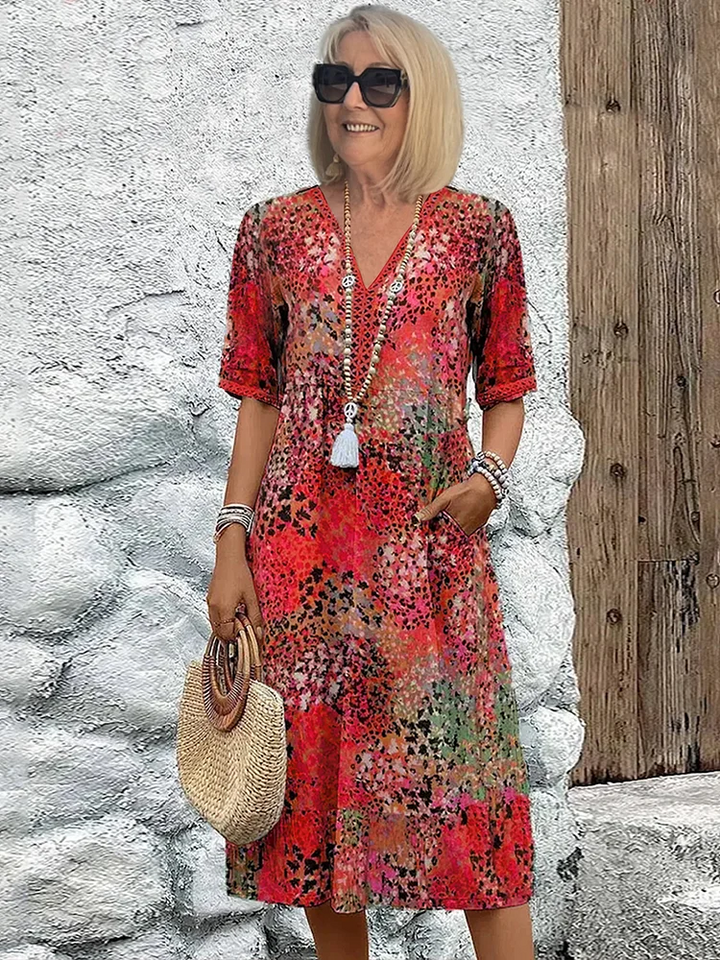 Roisin - Animal Print Midi Dress