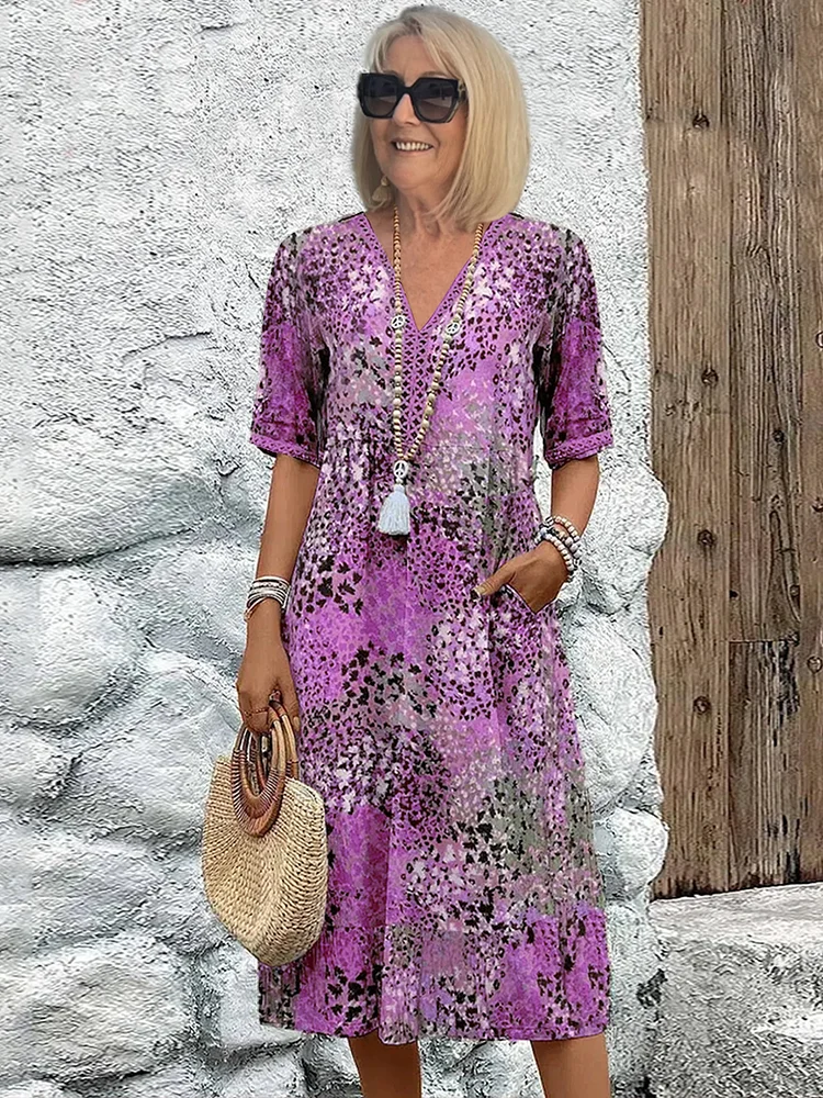 Roisin - Animal Print Midi Dress