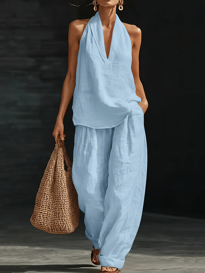 Sorcha - Sleeveless Vest & Wide-Leg Trouser Set