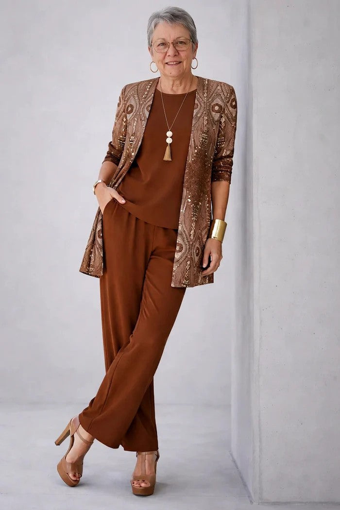 Lily - Three-Piece Shirt, Vest & Trouser Set