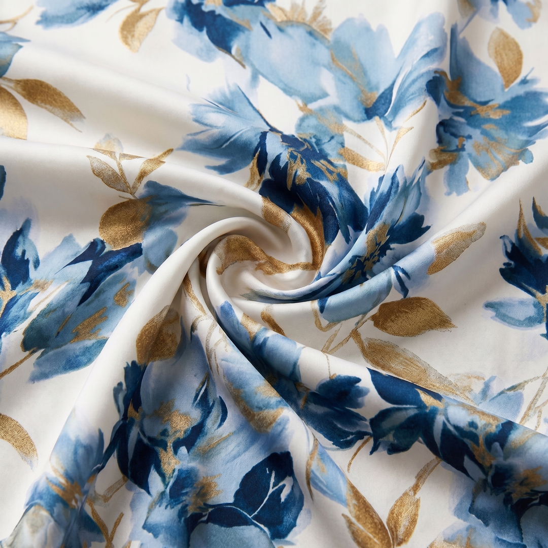 Elara – Floral Wrap Waist Midi Dress