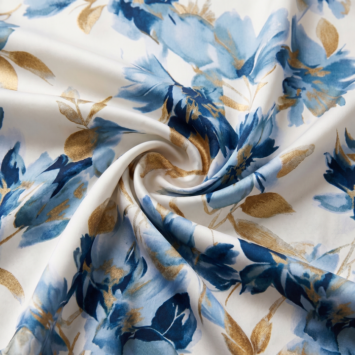 Elara – Floral Wrap Waist Midi Dress