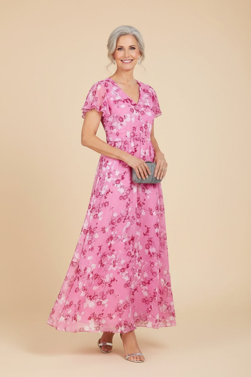 Hot Pink Floral Maxi - Studio