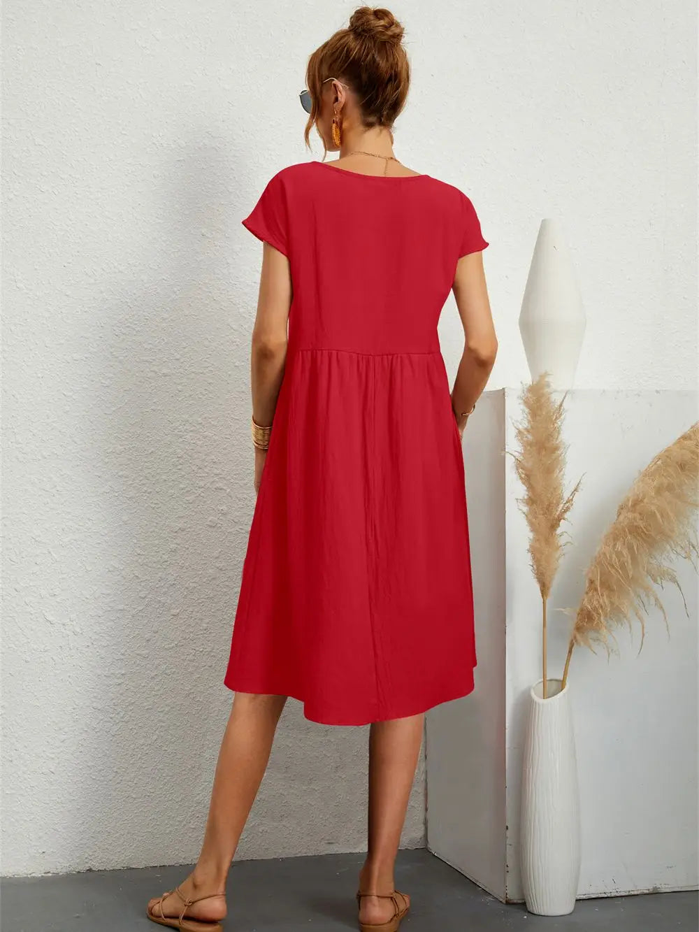 Maeve - Linen Swing Midi Dress