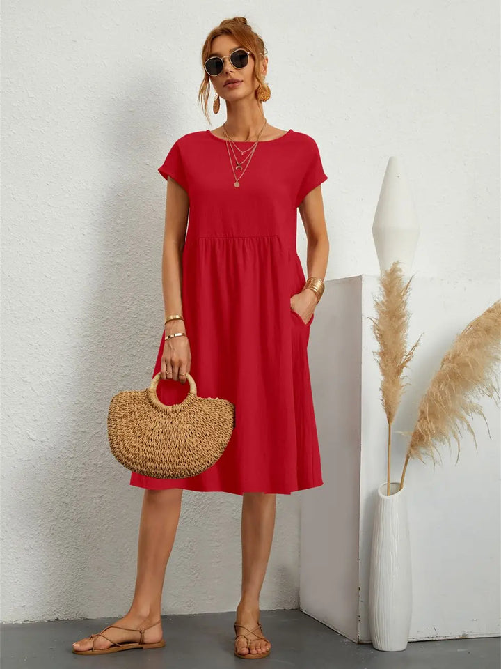 Maeve - Linen Swing Midi Dress