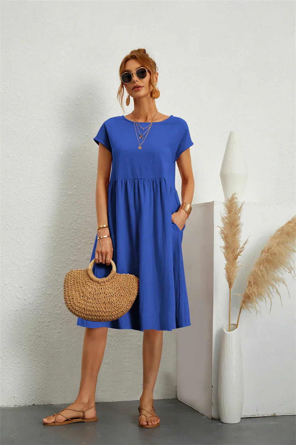Maeve - Linen Swing Midi Dress