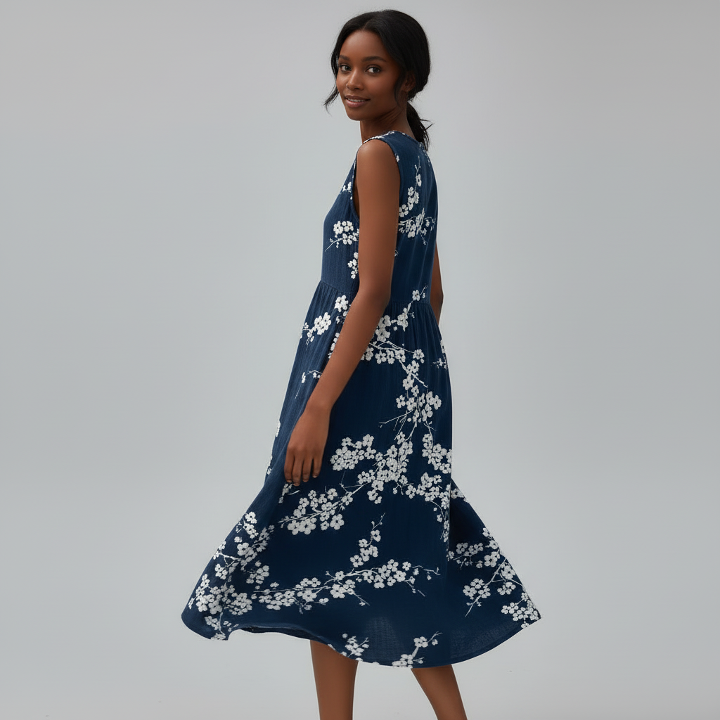 Mila Floral Print Midi Dress