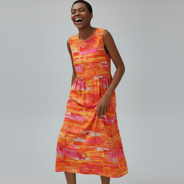 Mila Floral Print Midi Dress