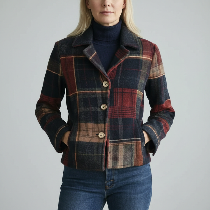 Patchwork Plaid Jacket