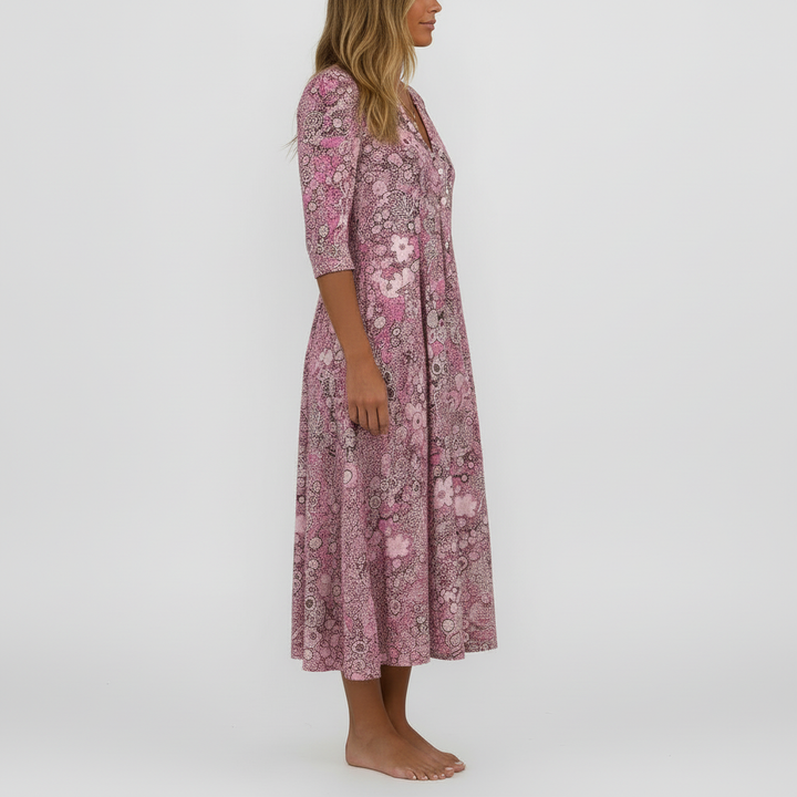 Paisley & Pocket Midi Dress