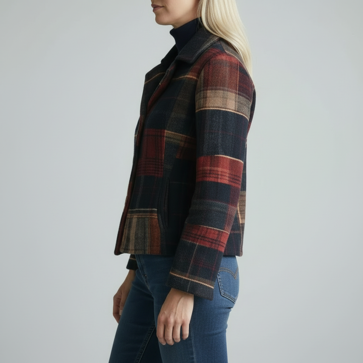Patchwork Plaid Jacket