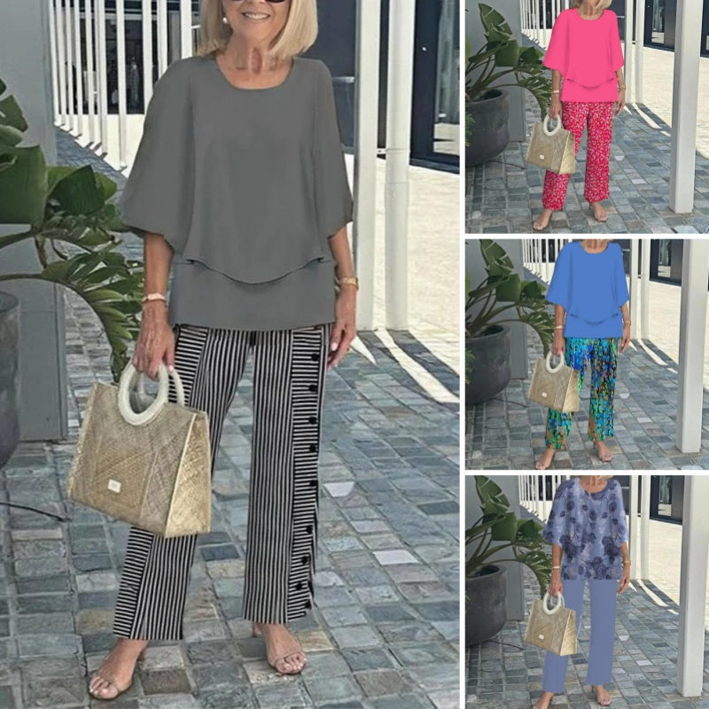 Sara - Chiffon Two-Piece Suit
