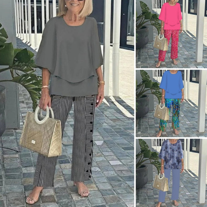 Sara - Chiffon Two-Piece Suit