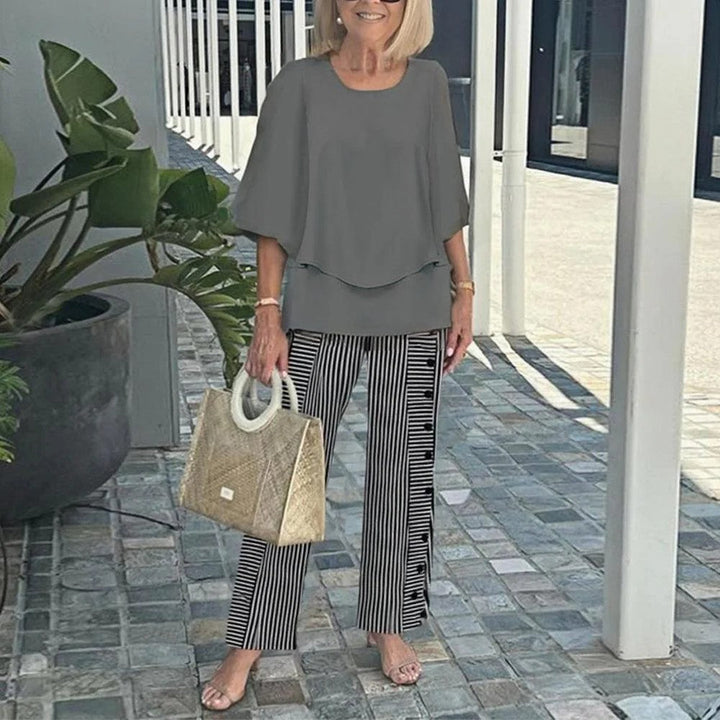 Sara - Chiffon Two-Piece Suit