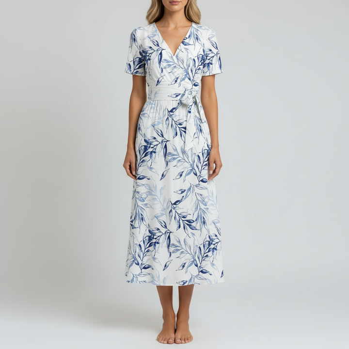 Azure Botanical Dress