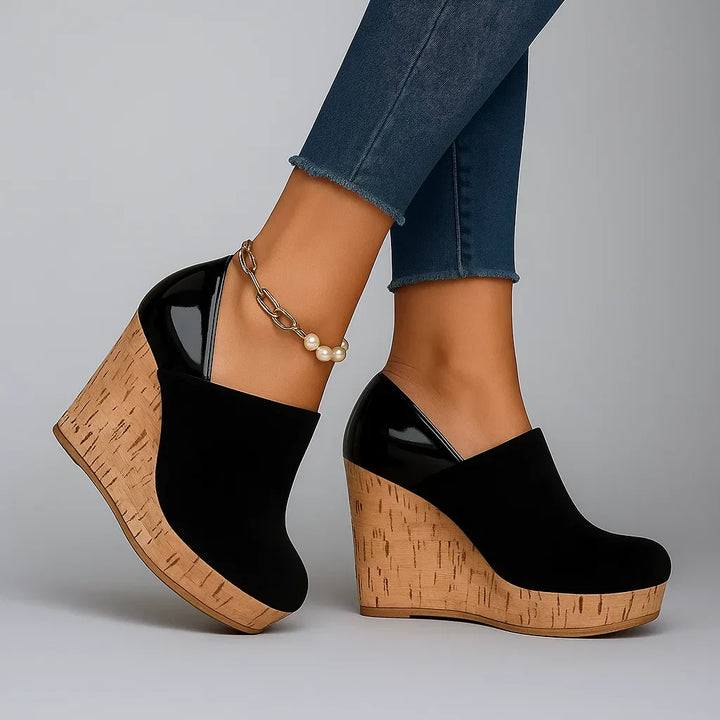 Serenity – Suede Wedge Pump