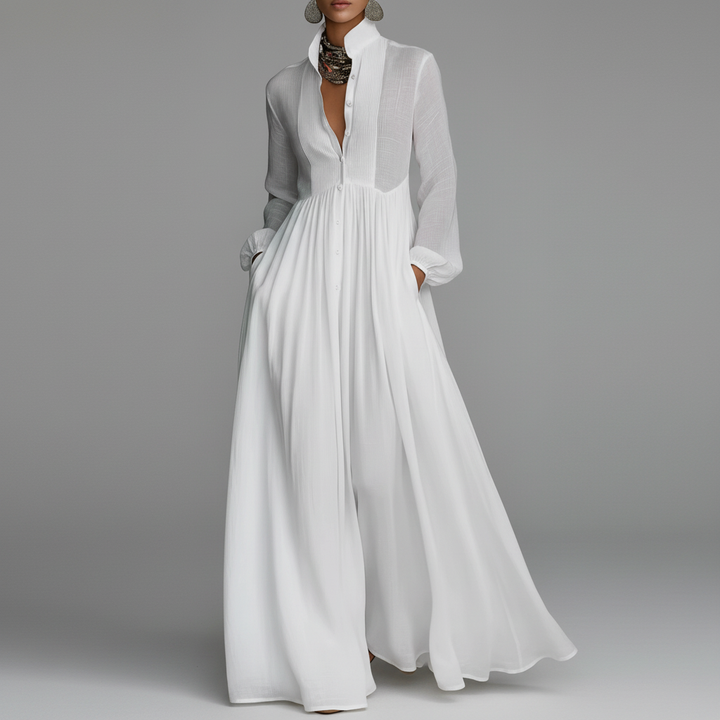 Lantern Sleeve Maxi Dress